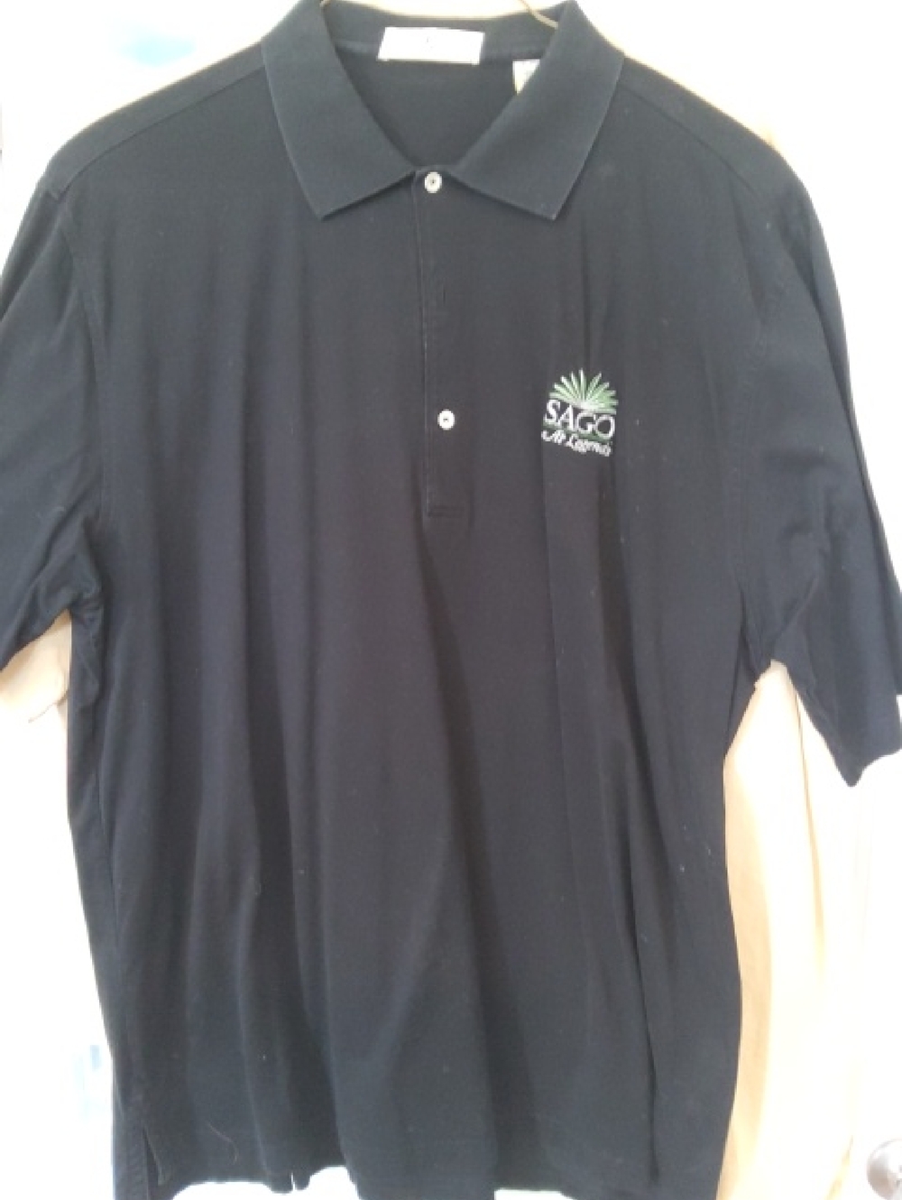 Club Casual Black Polo Sago Plantation Shirt